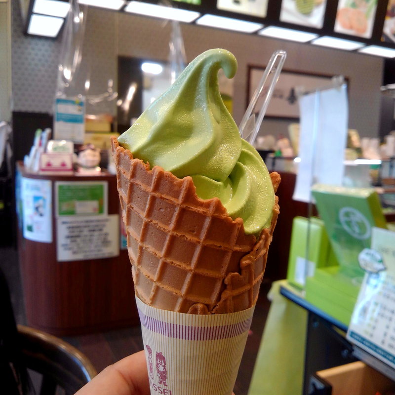 抹茶ソフト(お茶の井ヶ田 喜久水庵 イオンモール大曲店 （きくすいあん）)