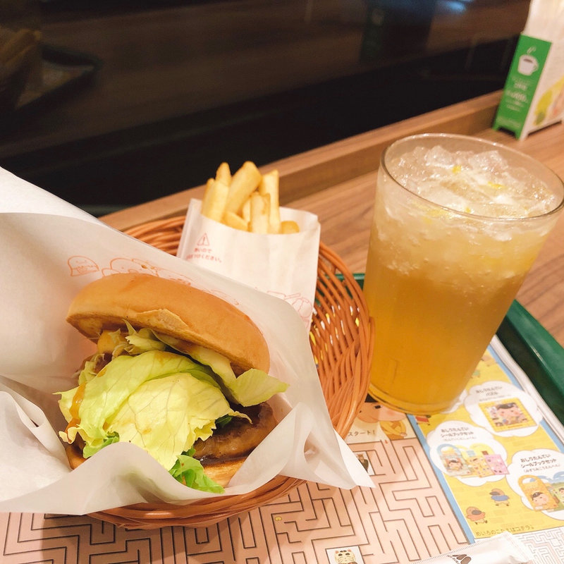 照焼きバーガー＆ポテト＆はっさくレモンジンジャー(モスバーガー 美野島店)