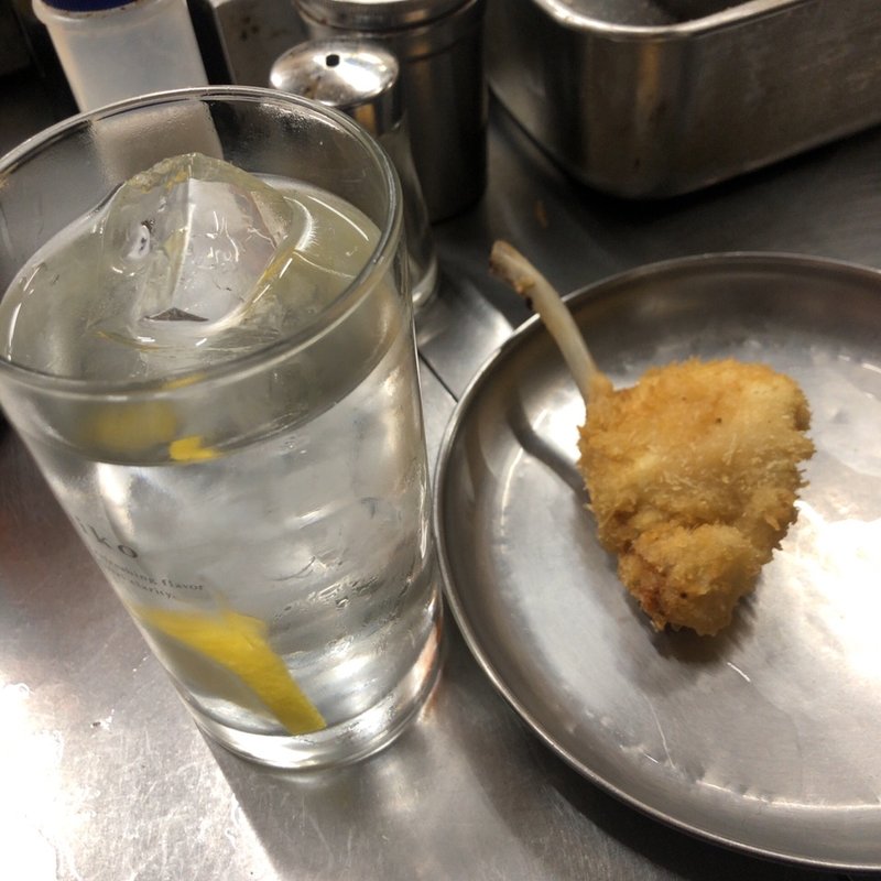 若鳥の串カツ(京橋 立ち呑み串かつ 酒房まつい)