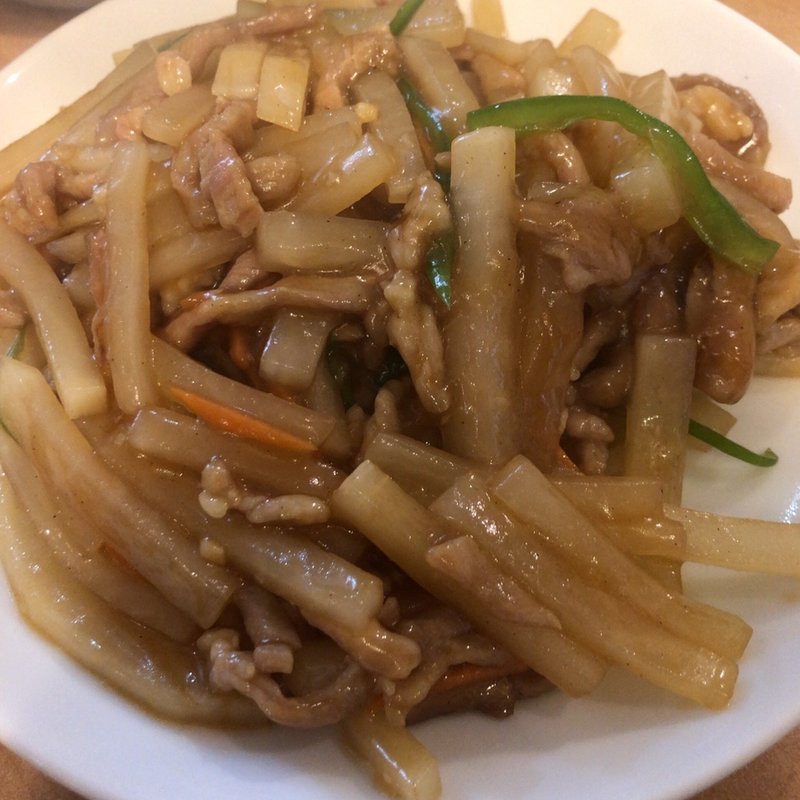 豚肉の細切りと大根炒め(中華料理 慶華楼(旧慶賓楼 ) 赤坂)