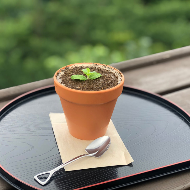 植木鉢パフェ(かつらぎ茶寮)