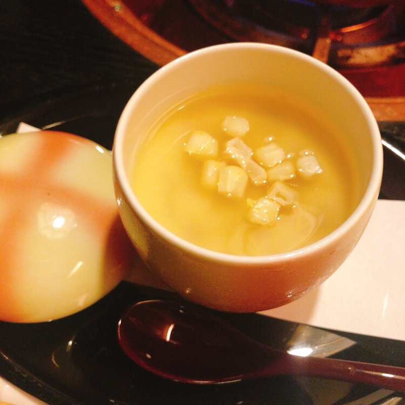 とうもろこしの茶碗蒸し(月亭 新宿本店)