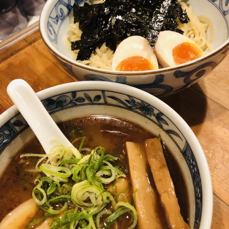 はなやまつけ麺　のり味玉トッピング(鯛だしそば・つけ麺　はなやま)