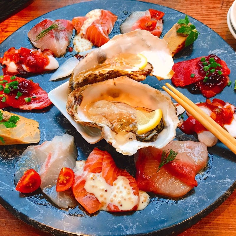 特選海の幸カルパッチョ６点盛り(びすとろ UOKIN 五反田店)