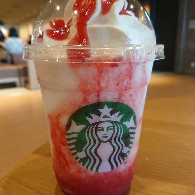 ミルクイチゴフラペチーノ(スターバックスコーヒー京都信用金庫本店ビル)