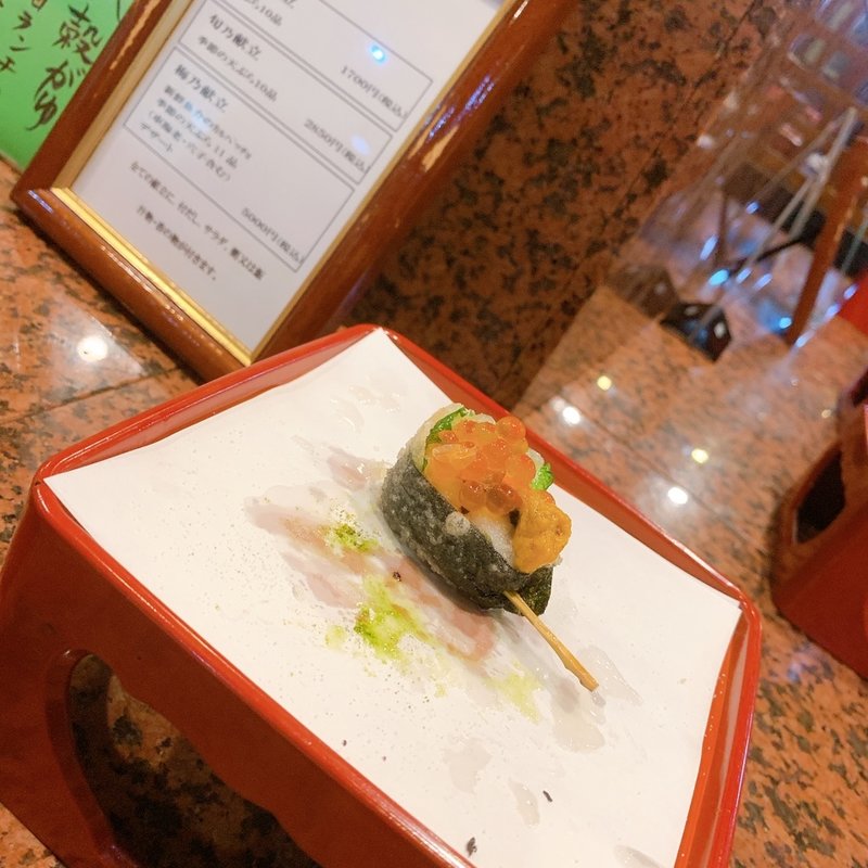 帆立のウニイクラ軍艦(苦楽園 天がゆ （クラクエンテンガユ）)