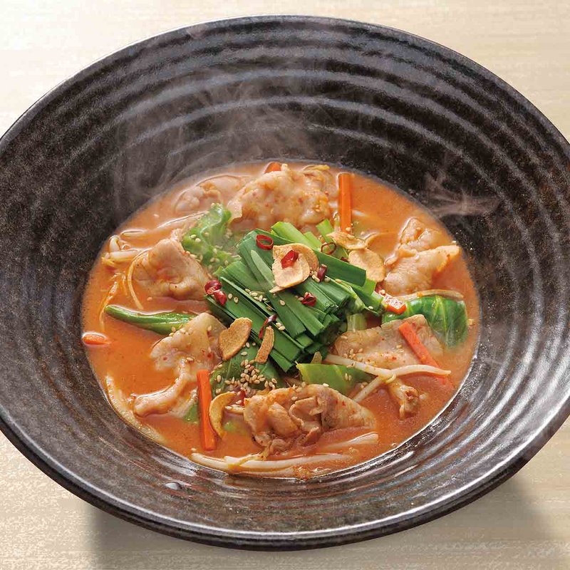 コク旨 チゲちゃんぽんのおうどん(あげたち 匠の細麺 つるとんたん（大国町）)