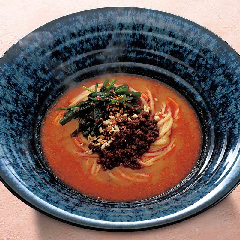 ピリ辛 麻辣担々麺のおうどん(あげたち 匠の細麺 つるとんたん（大国町）)