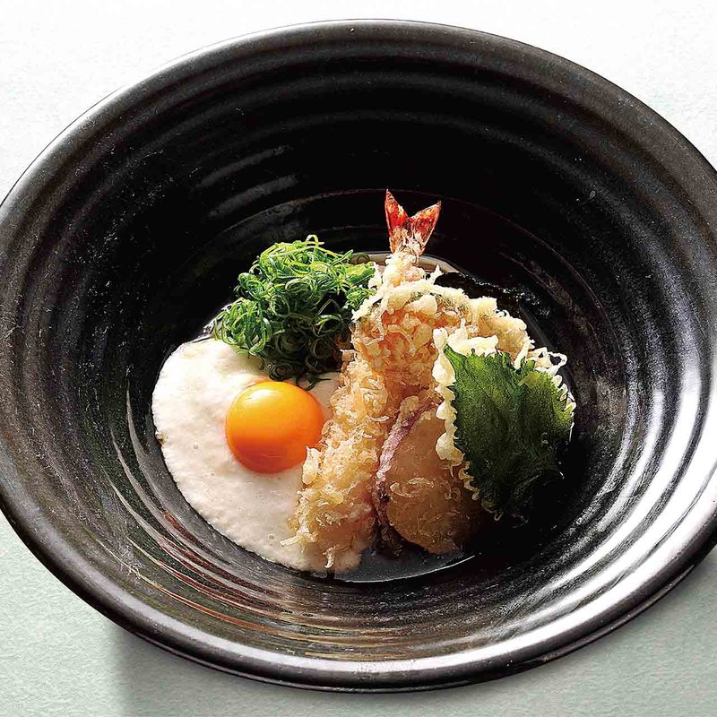 天山かけぶっかけのおうどん（温・冷）(あげたち 匠の細麺 つるとんたん（大国町）)