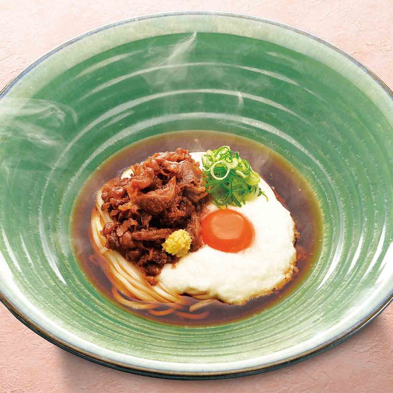 牛しぐれとろろのおうどん（温・冷）(あげたち 匠の細麺 つるとんたん（大国町）)