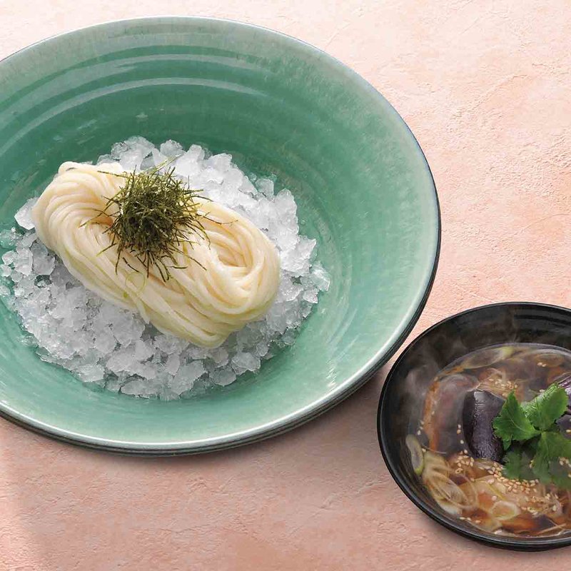 鴨南蛮つけ麺のおうどん(あげたち 匠の細麺 つるとんたん（大国町）)