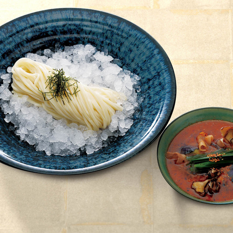 胡麻だれ豚バラつけ麺のおうどん(あげたち 匠の細麺 つるとんたん（大国町）)