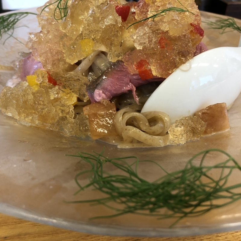 鴨と桃の冷やし中華　大(麺麓menroku)