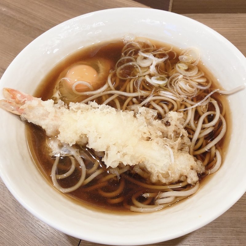 海老玉そば(そば処 かめや 神田東口店)