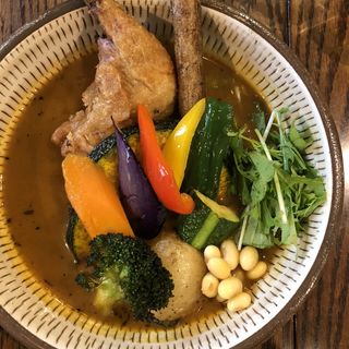チキンと1日分の野菜20品目(Rojiura Curry SAMURAI. 吉祥寺店)