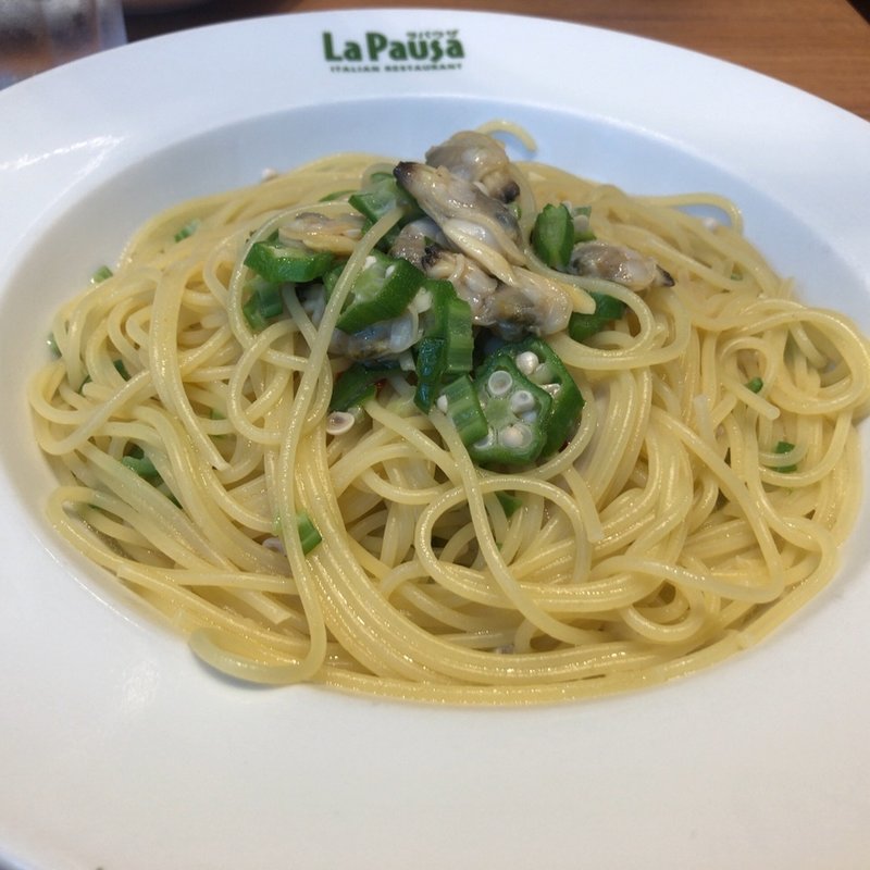 アサリとオクラのペペロンチーノ(ラパウザ 大崎店)