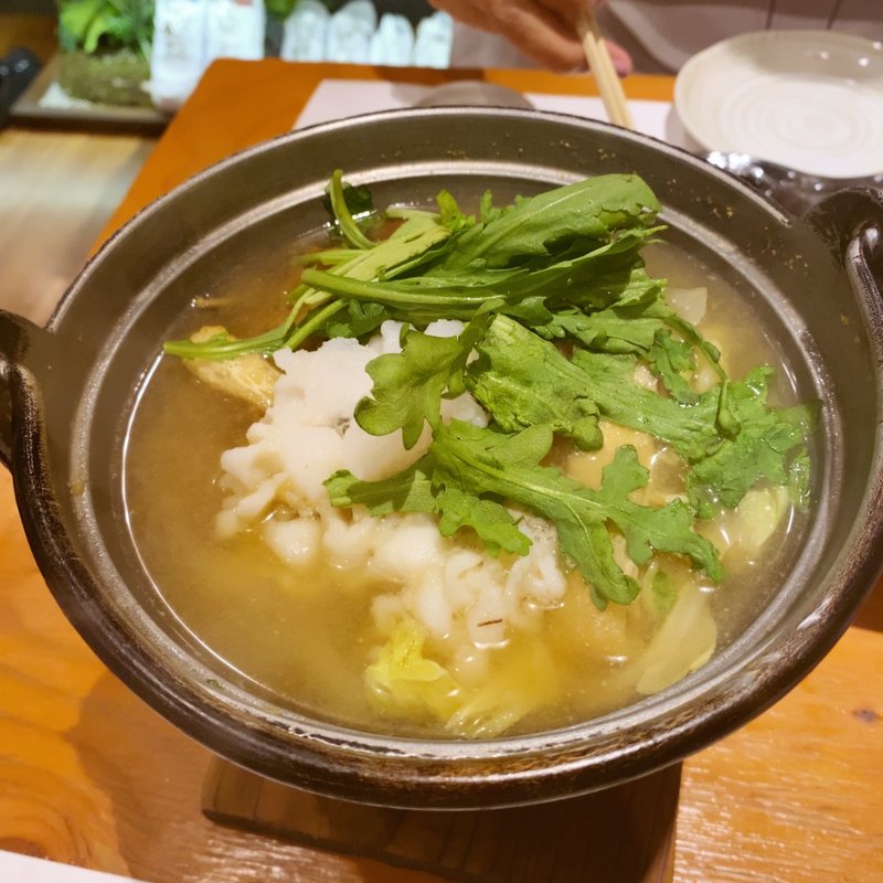 鱧の小鍋(活魚創作料理かず)