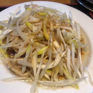 蒸し鶏のネギ油かけ定食(東海菜館)