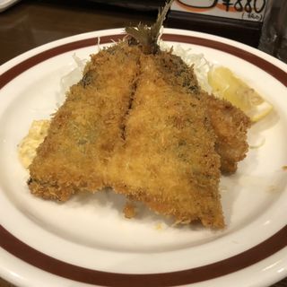 活アジフライ定食(アジフライセンターおむこさん)