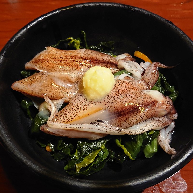 生ホタルいかとわさび菜のおひたし(とり鉄　川崎仲見世通り店　)