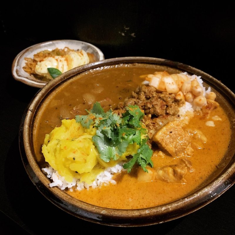 ポークビンダル&キーマ+ポテトサラダ(スパイスポスト （SPICE POST）)