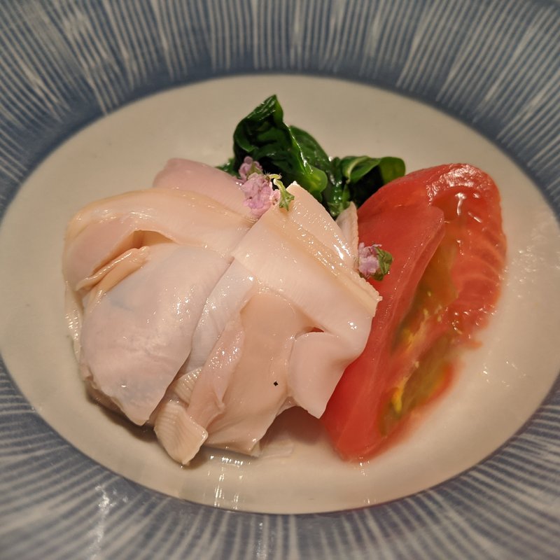 はまぐり、夏野菜の炊合せ(曙橋　かず)