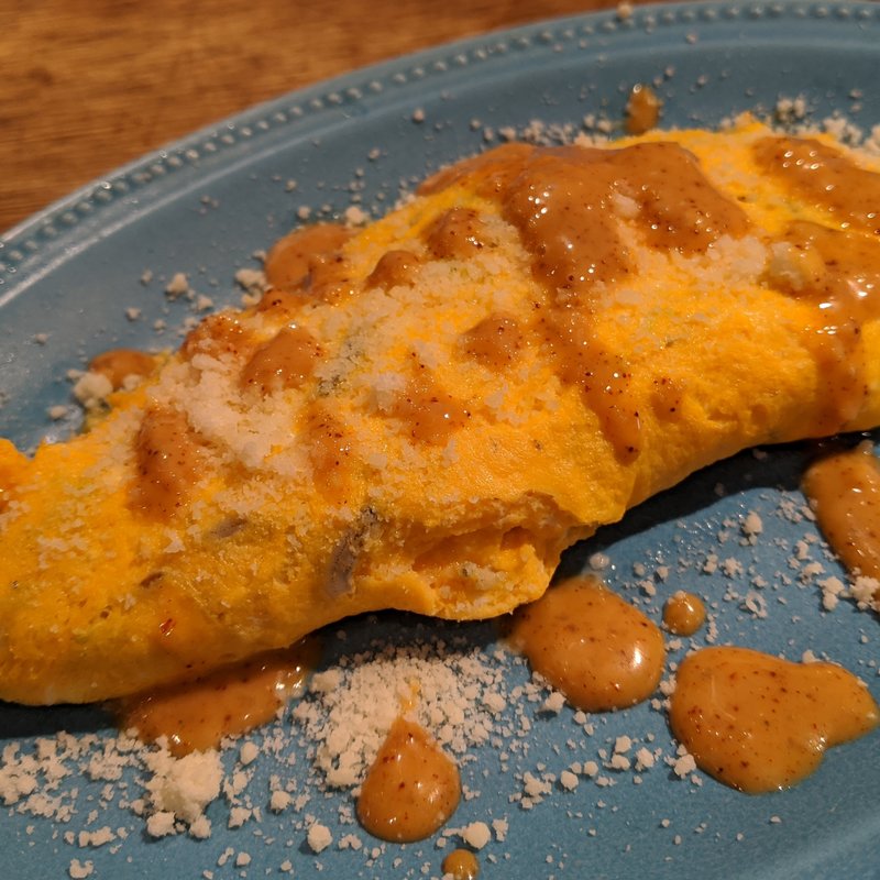 シラスとネギのオムレツ(Trattoria Inoue)