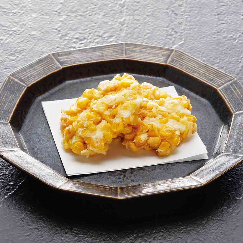 とうもろこしのかき揚げ(あげたち 匠の細麺 つるとんたん（大国町）)