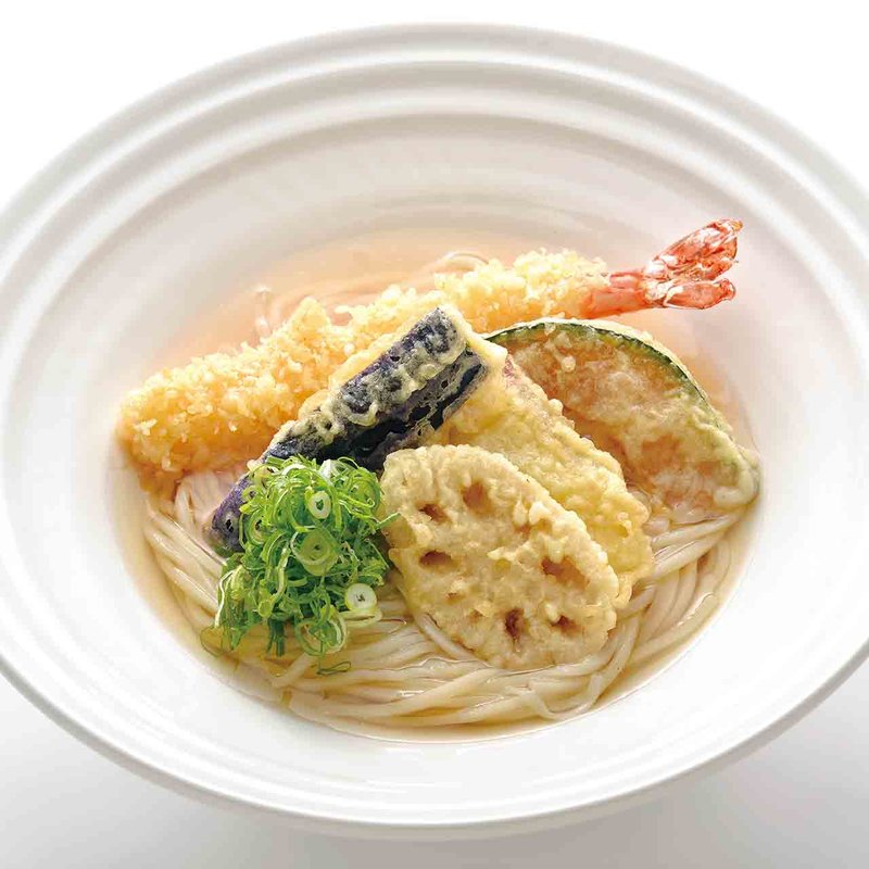 大海老と季節野菜 天扶良のおうどん（温・冷）(つるとんたん TOP CHEFS)