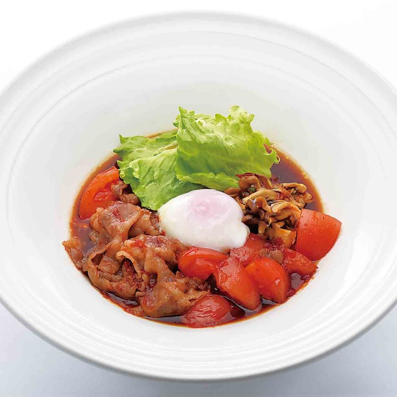 但馬牛 トマトすき焼きのおうどん(つるとんたん TOP CHEFS)