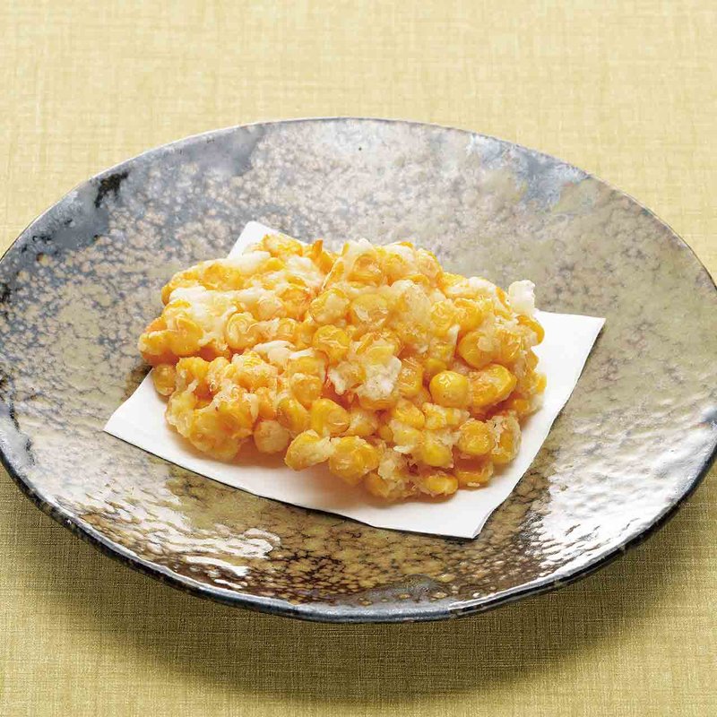 とうもろこしのかき揚げ(麺匠の心つくし つるとんたん 宗右衛門町店)