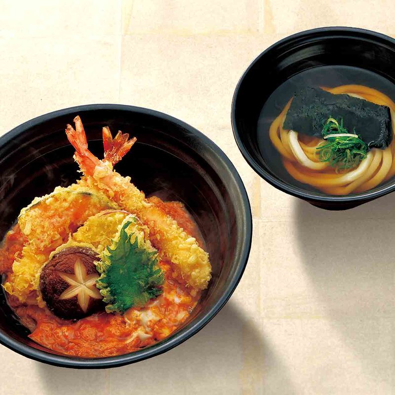 天とじ丼（うどん一汁付）(麺匠の心つくし つるとんたん 宗右衛門町店)