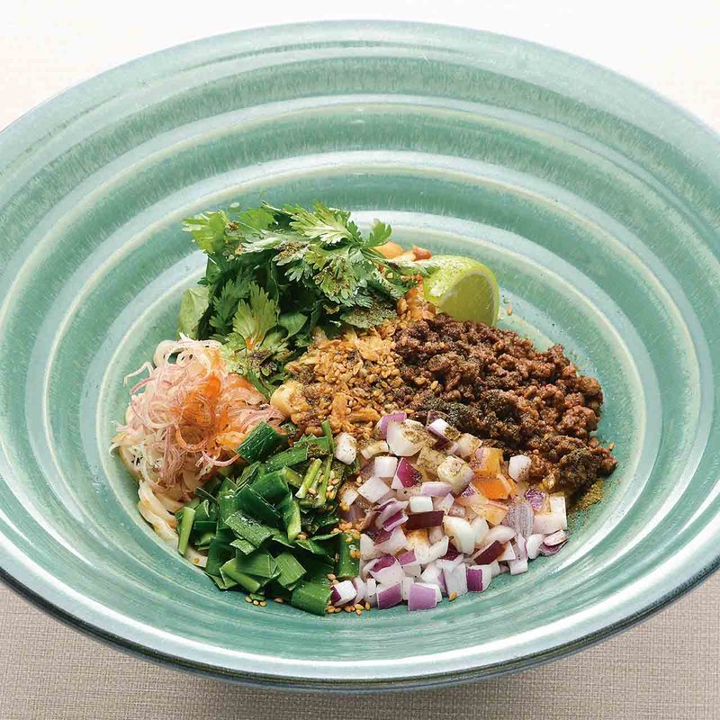 特製肉味噌と四川花山椒 しびれピリ辛　坦々麺のおうどん(麺匠の心つくし つるとんたん 宗右衛門町店)