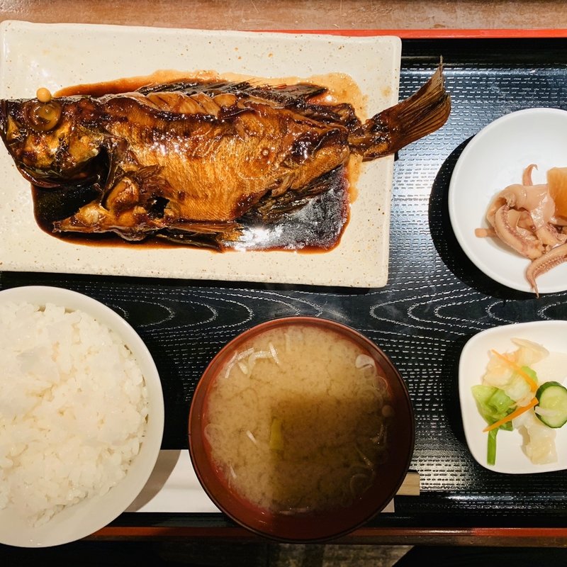赤めばるの煮付け定食(里の宿)