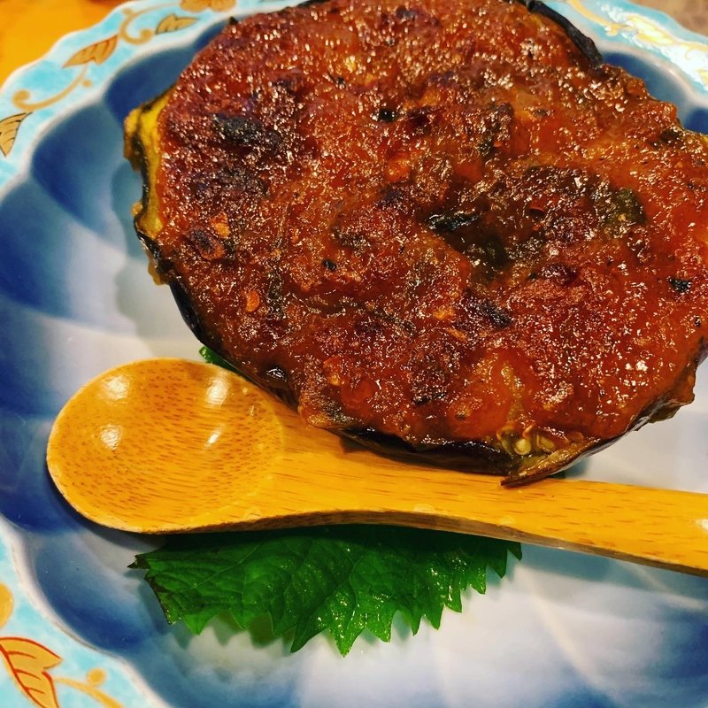 茄子の味噌田楽(鮨新)