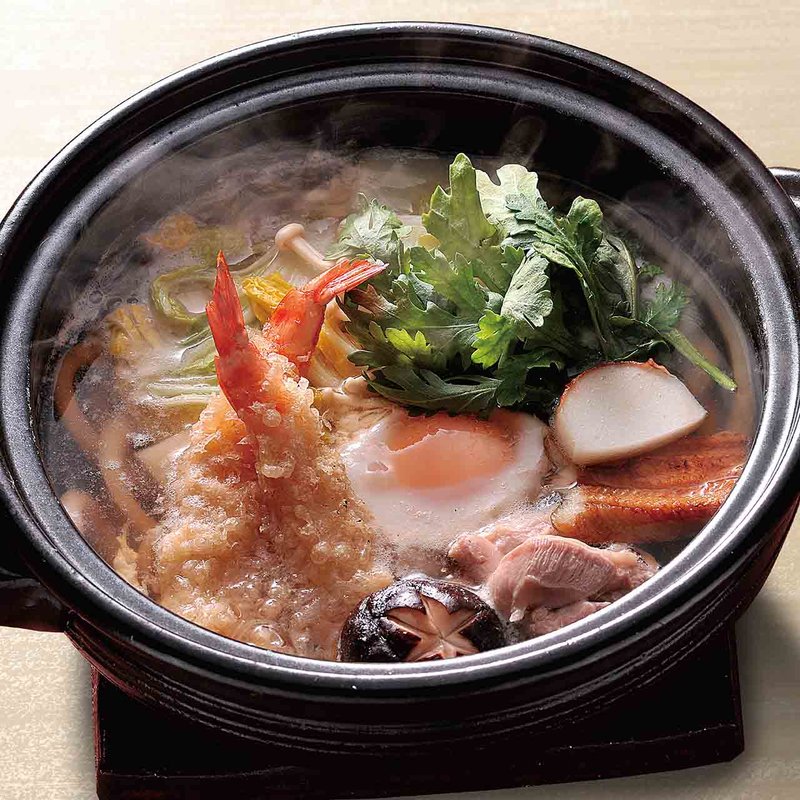 鍋焼きのおうどん(麺匠の心つくし つるとんたん 宗右衛門町店)