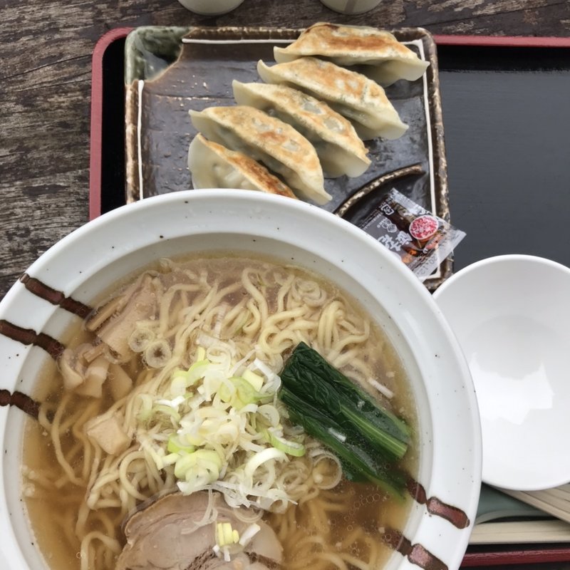 塩らーめんセット(道の駅うつのみや　ろまんちっく村　ラーメン餃子処にっさと)