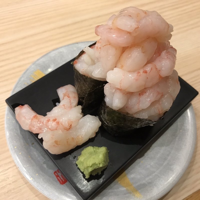 こぼれ寿司甘エビ(沼津 すし之助 町田店)