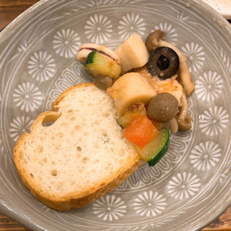 海老とやりいかのアヒージョ(パスタキッチン　ドラーゴ （DRAGO）)