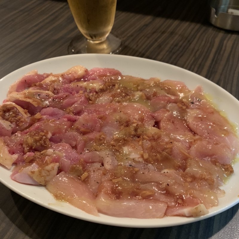 さつま鶏のカルパッチョ(鹿児島の風 Io Berro)