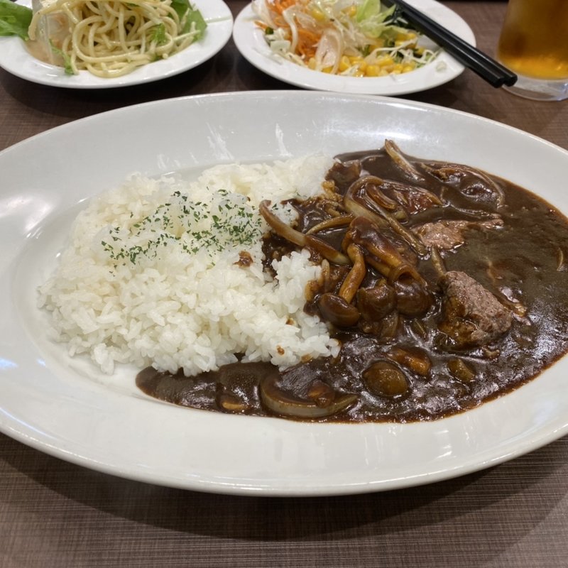 切り落としロインの黒カレーランチ(フォルクス 新橋店)