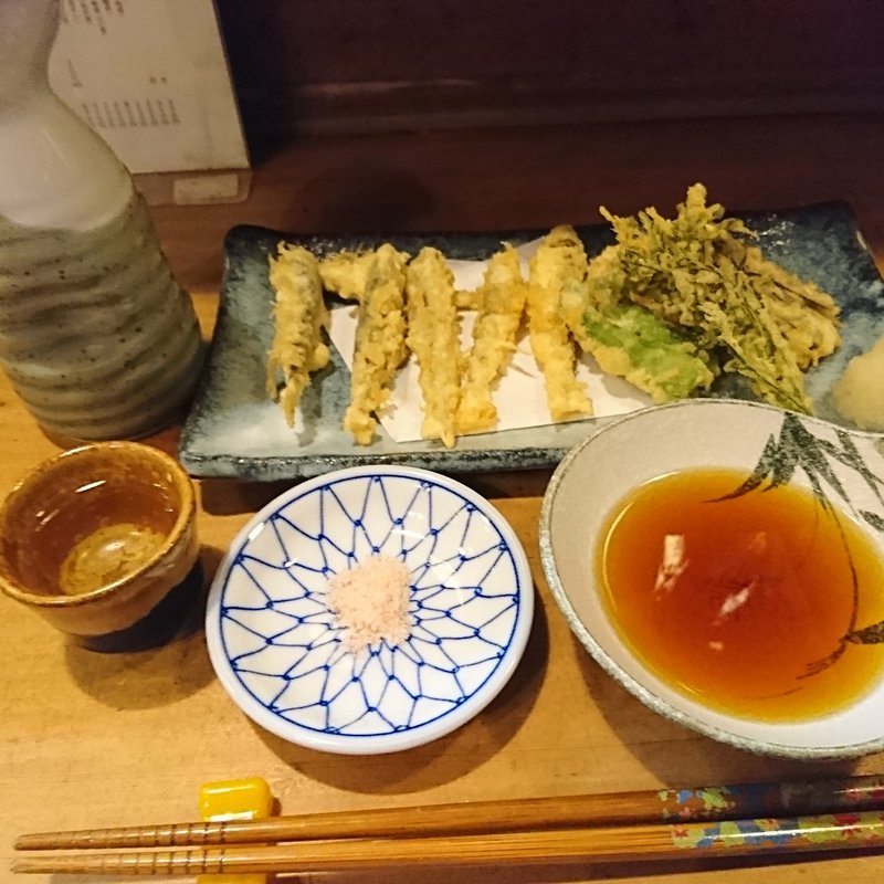 稚鮎の天婦羅(藤屋食堂)
