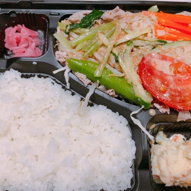 牛冷しゃぶ弁当(特製胡麻だれ) おかず増量(ミートアンドランチ　オダカ)