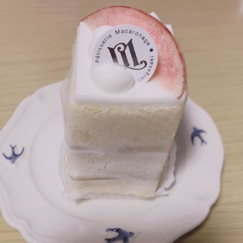 桃のショートケーキ(パティスリーマカロナージュ)