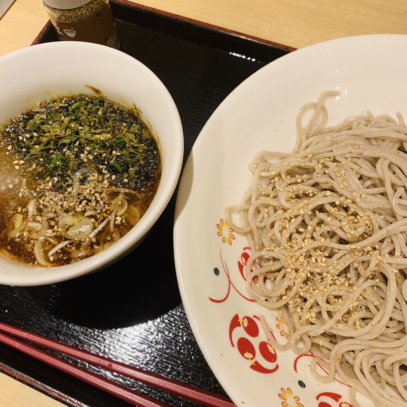 海苔つけそば(いろり庵きらくそば 上野)