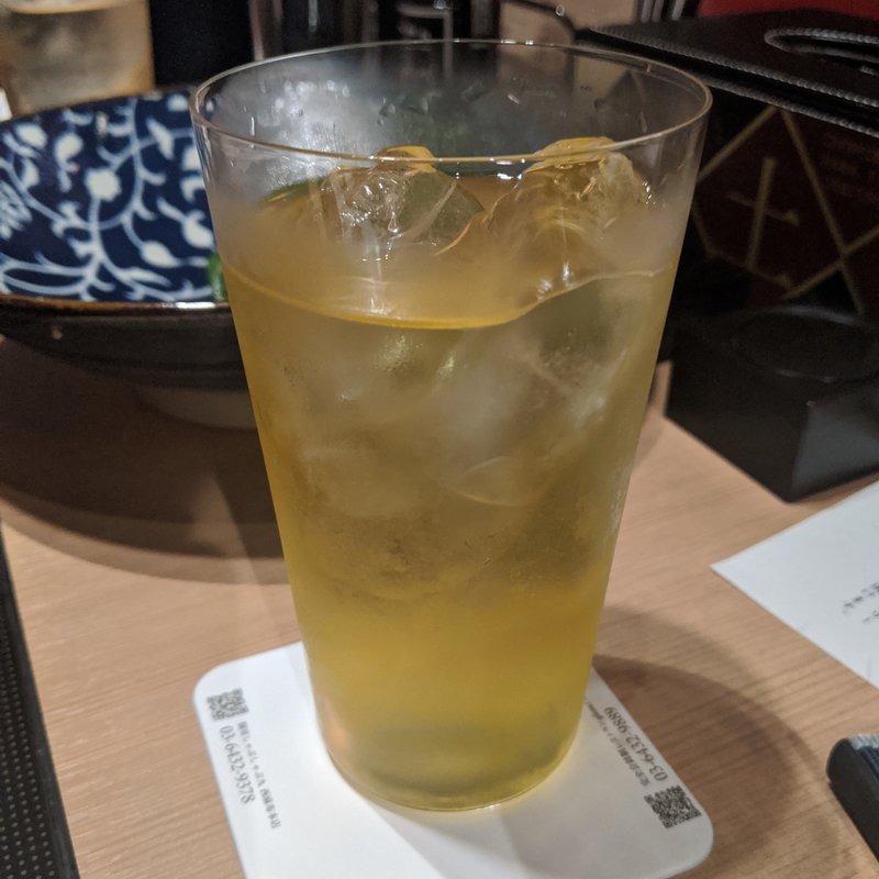 緑茶ハイ(しゃぶしゃぶ九)