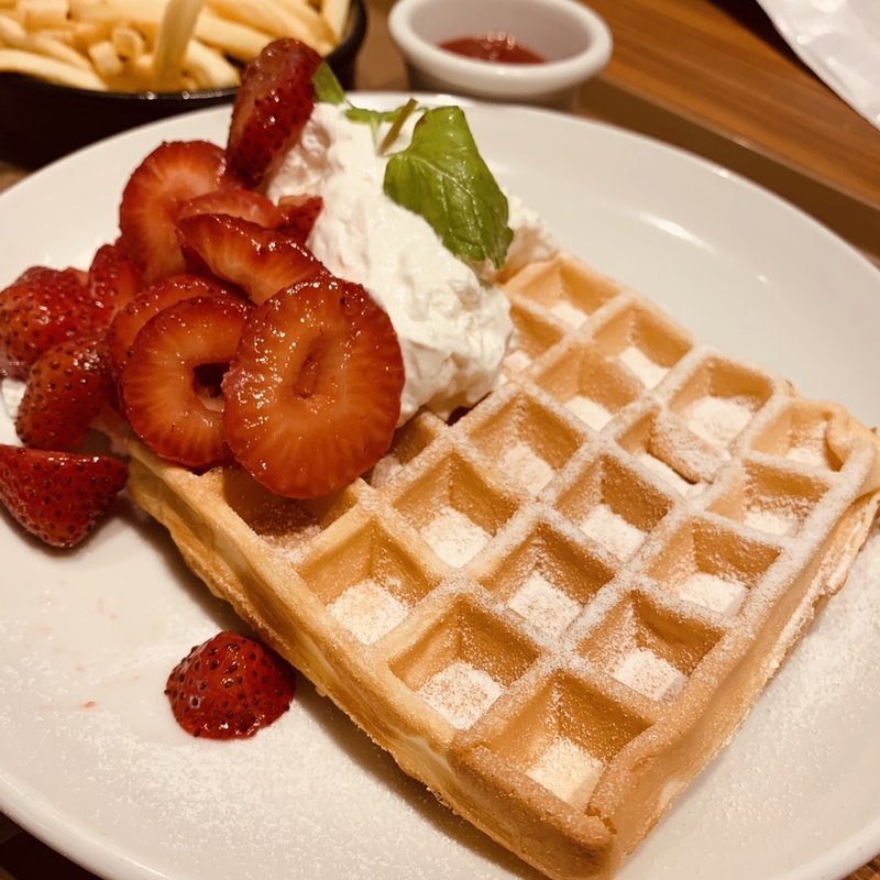 いちごのパンケーキ(パンケーキ工房　ふわわ)