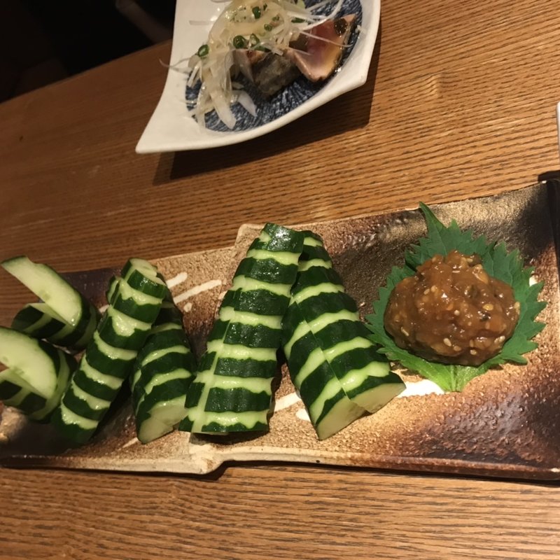 宮崎綾町胡瓜　特製味噌添え(宮崎料理 万作 )