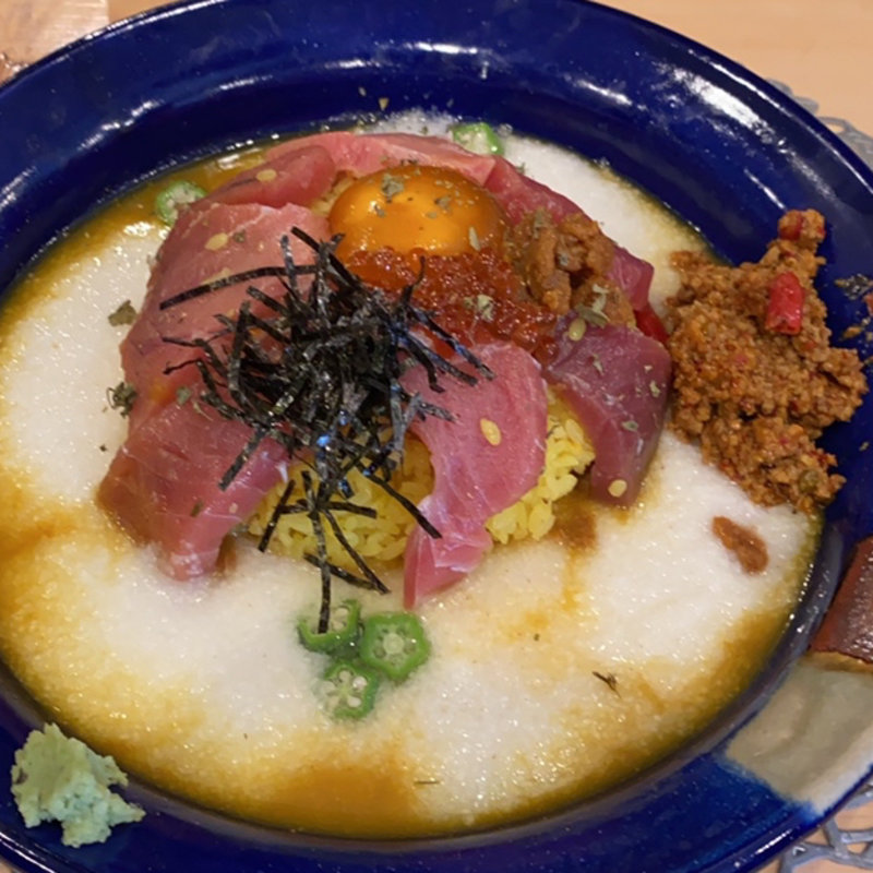 3種まぐろの山かけカレー｢雲海｣(熟成魚と酒.jp 春夏冬)