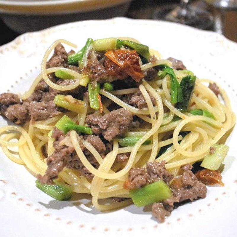 パスタ（えぞ鹿ミンチと行者にんにくのペペロンチーノ）(エゾットリア （EZOTTORIA）)